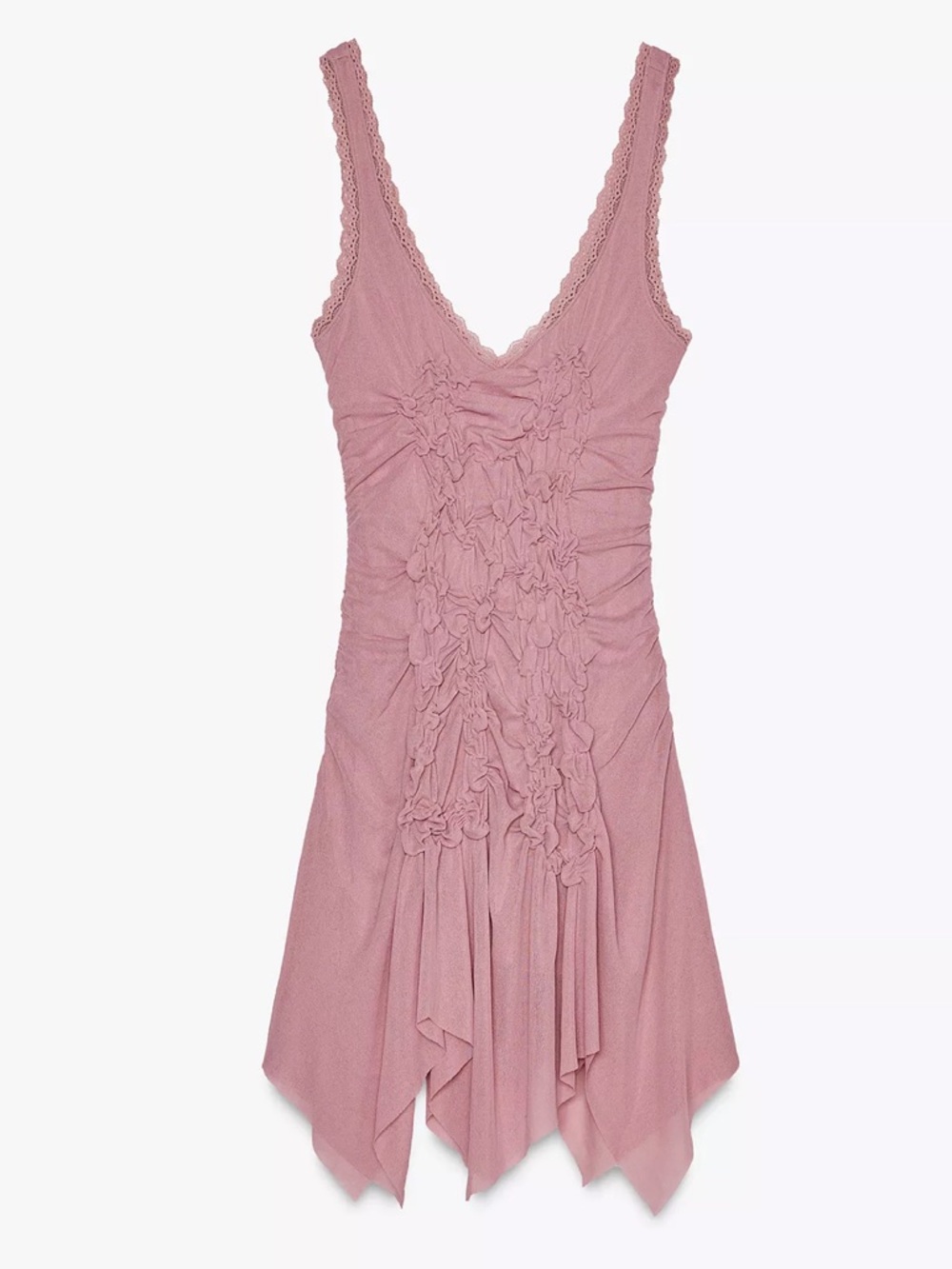 ZARA | ASYMMETRIC GATHERED MINI DRESS | Y2K